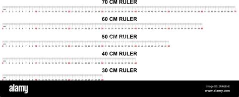vector ruler scale  numbers set horizontal measuring chart
