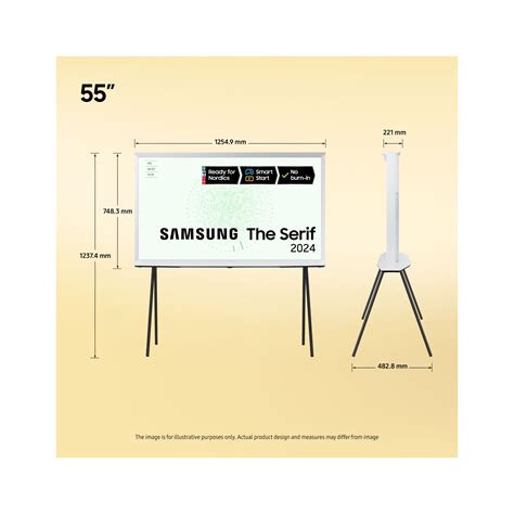 Samsung Ls D The Serif K Qled Smart Tv Skyhvit Elkj P