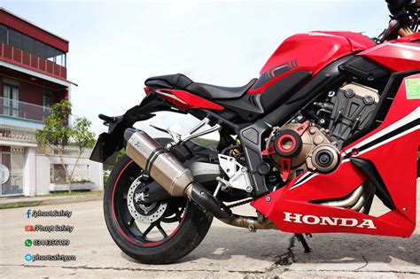 Honda CBR650R độ pô Akrapovic 47 titan cao cấp côt inox full system