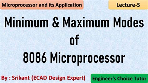 Minimum Maximum Modes Of Microprocessor And Its Applications