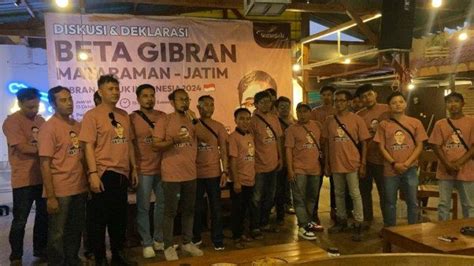 Milenial Dan Gen Z Tergabung Dalam Beta Gibran Deklarasi Dukung Gibran