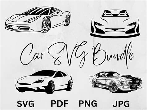 Car Svg Bundle Car Silhouette Svg Sports Car Svg Cars Svg For Cricut Car Logo Car Png