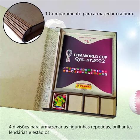 Case Álbum Copa Do Mundo Qatar 2022 Capa Dura Mdf Promoção R 98 em