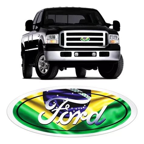 Adesivo Cromado Grade F 250 Oval Ford Bandeira Brasil MercadoLivre