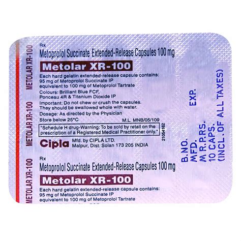 Metolar Xr Capsule S Price Uses Side Effects Composition