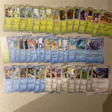 LOT DE 105 Cartes Pokemon 151 Ev3 5 Communes Et Unco Neuves Fr Sans