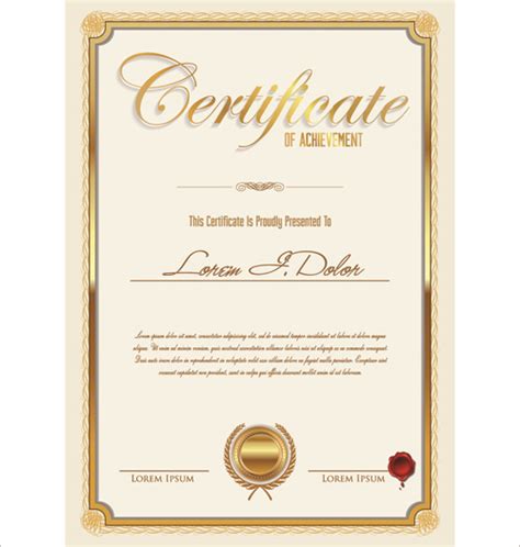 Certificate Template Vector Free Download - Bank2home.com