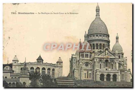 Old Postcard Montmartre S Sacre Coeur Basilica And Knew Reservoir