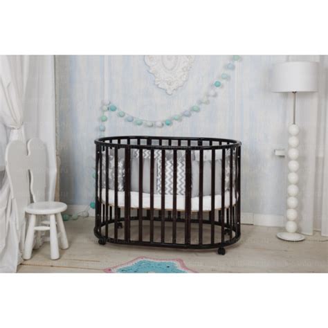 Кроватка-трансформер круглая Incanto Mimi deluxe 7 в 1 венге — купить в ...