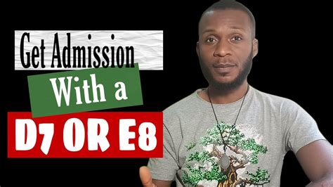 Get Admission With A D7 And E8 In English Language 2023 Youtube