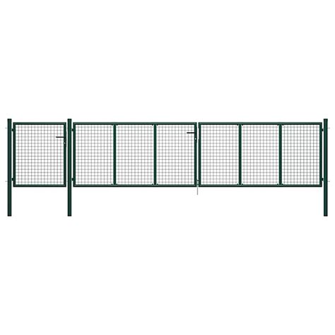 Berkfield Garden Gate Steel 500x100 Cm Green Diy At Bandq