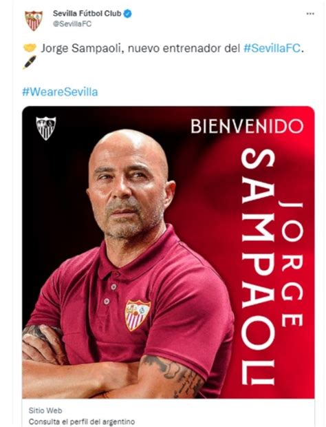 Sevilla FC Jorge Sampaoli será técnico de Jesús Tecatito Corona