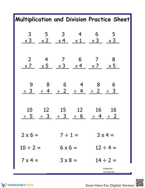 Times Tables And Division Worksheet Worksheets Library