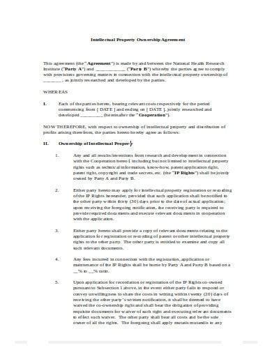 Free 10 Intellectual Property Agreement Samples In Ms Word Pdf