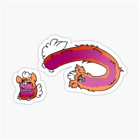 Lesbian Pride Flag Furbies Sticker For Sale By Znikavia Redbubble