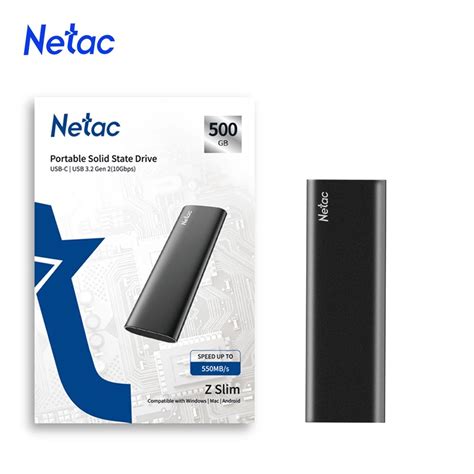 Ssd Externo Portátil Netac Z Slim 250 GB 500 GB e 1 TERA USB 3 0 até