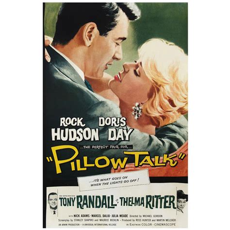 Vintage Pillow Talk Movie Poster, Classic Hollywood Movie, Rock Hudson ...