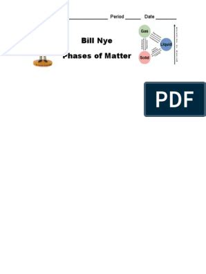 Bill Nye Phase of Matter Video 101012 | PDF - Worksheets Library