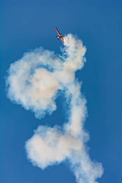 A Flying Ace Executing A Superb Spiral Like Looping Stock Photo Image