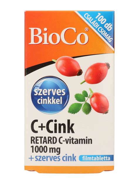 Bioco C Cink Retard C Vitamin 1000 Mg Filmtabletta 100 Db