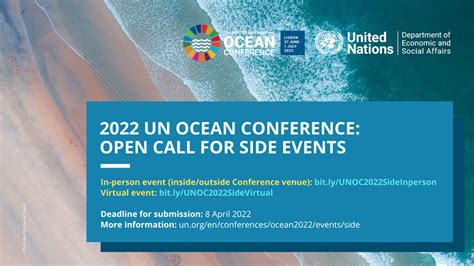 2022 UN Ocean Conference Open Call For Side Events Deadline 8 April