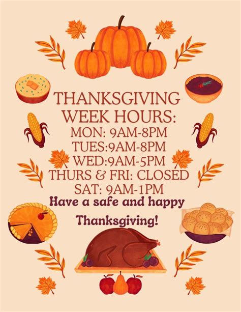 Thanksgiving Week Hours Clintonville Public Library