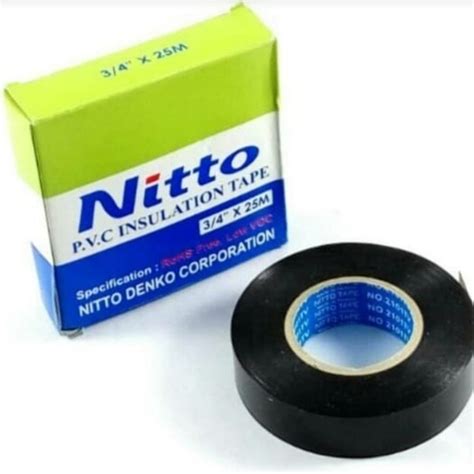 Jual Isolasi Hitam Nitto Tape Pvc Isolasi Kabel Listrik X M Di