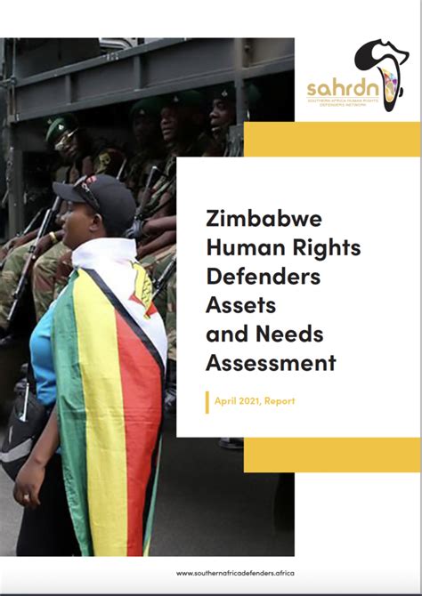 African Defenders Zimbabwe Human Rights Defenders Assets And Needs