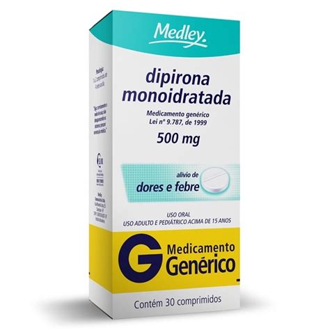 Compre Dipirona Mg Comprimidos Medley Gen Rico Novalgina