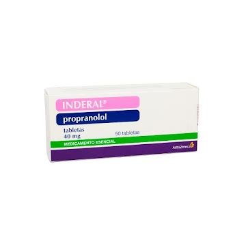 Inderal Mg Tabletas Caja X Tab Astrazeneca Propranolol