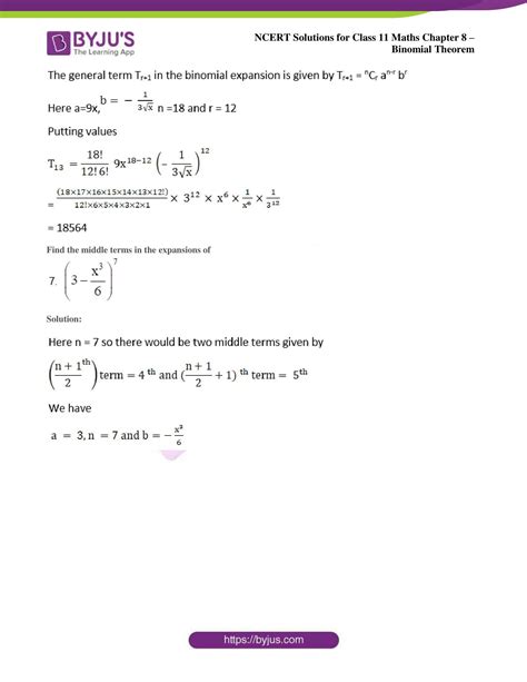 Ncert Solutions For Class 11 Maths Exercise 82 Chapter 8 Binomial Theorem