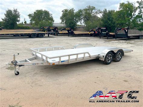 ALCOM Aluminum 7x20 Torsion Tandem Axle Open Car Hauler w/ Removable ...