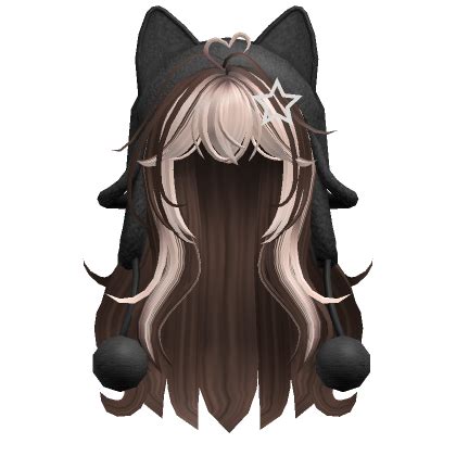 Two Tone Hair W Cat Ushanka In Brown Blonde Roblox Item Rolimon S