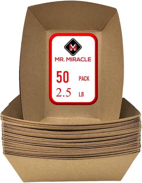 Amazon Mr Miracle Kraft Paper Food Tray Lb Pack