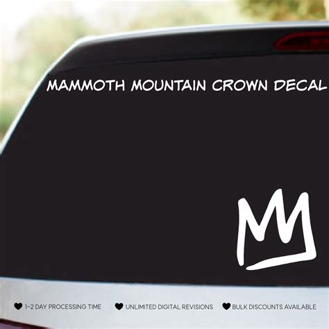 Mammoth Mountain Vinyl Decal Sticker Mammoth Mountain Crown Etsy