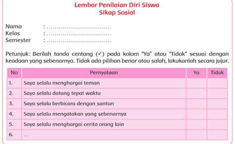 Contoh Format Penilaian Kurikulum Merdeka Kelas 1 Imagesee Eroppa