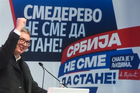 Vučić u Smederevu na predizbornom skupu SNS