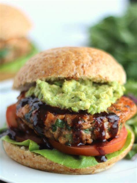 Asian Salmon Burgers With Avocado And Hoisin Sauce Gluten Free Option Too Story Two