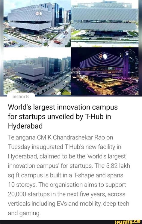 Worlds Largest Innovation Campus For Startups Unveiled By T Hub In