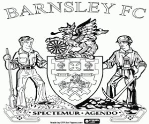 Barnsley FC badge coloring page printable game