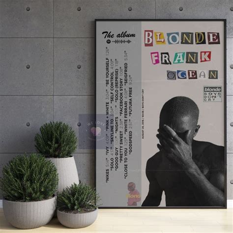 Frank Ocean Blonde Album Poster Frank Ocean Poster Album Etsy