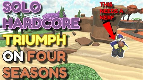 Solo Hardcore Triumph On Four Seasons With Jester Roblox Tower Defense Simulator Youtube