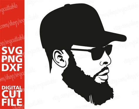 Beard Black Man Glasses Svg Afro Men Clipart Beard Svg Man Svg