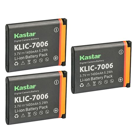 Kastar K7006 Battery 3 Pack Replacement For Kodak Easyshare M883