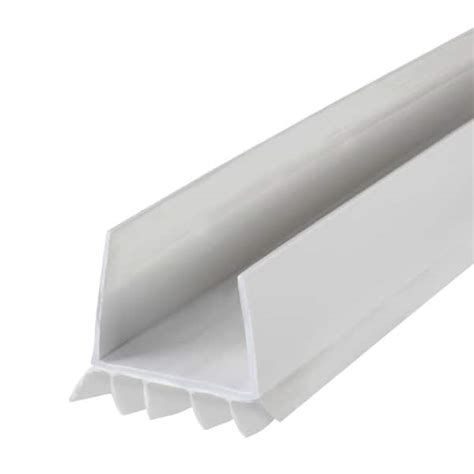 M D Building Products In White Vinyl U Shape Slide On Under Door