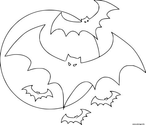 Coloriage Plusieurs Chauves Souris JeColorie