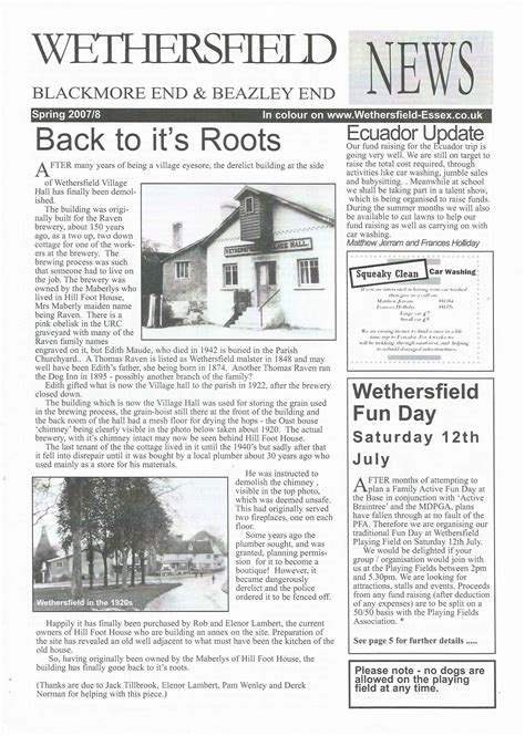 Wethersfield News: Spring 2008 | Wethersfield History