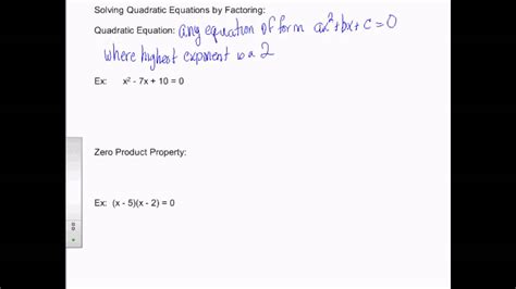 Liberal Arts Math Factoring Trinomials Solve Quadratic Equations Youtube