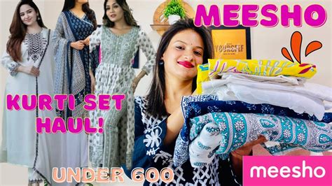 Meesho Kurta Set Haul L Daily Wear Kurti Haul L Office Wear Kurta Set