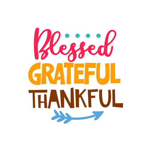 Blessed Grateful Thankful Thanksgiving Day Free Svg File Svg Heart